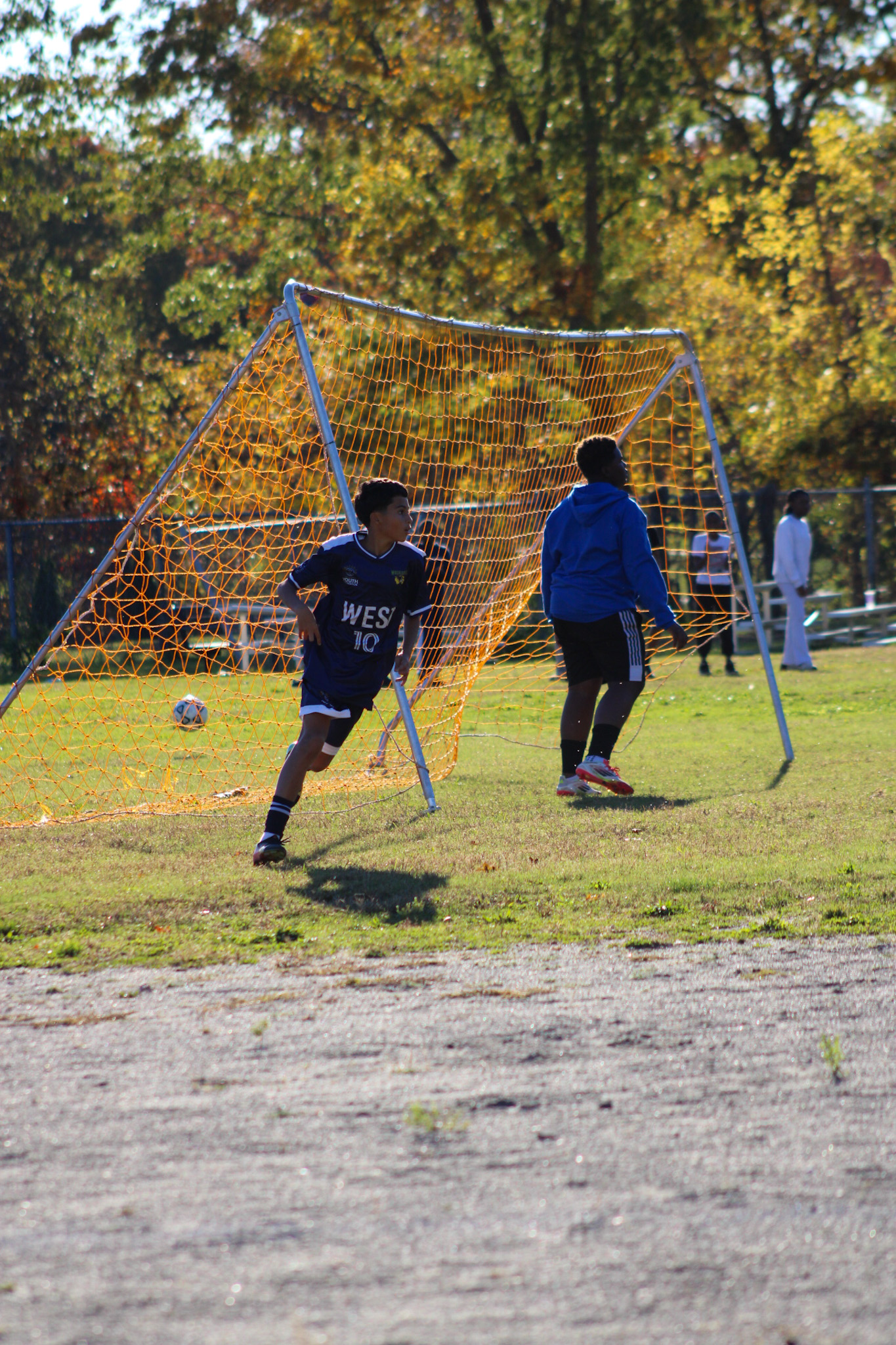 Player #10 near the goal
